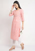 Pure Cambric Cotton Jaipuri Printed & Embroidered Kurti