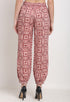 Pink & Maroon Pure Cotton Geometric Opaque Harem Pant