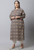 Pure Cambric Cotton Jaipuri Printed Plus Size Kurti