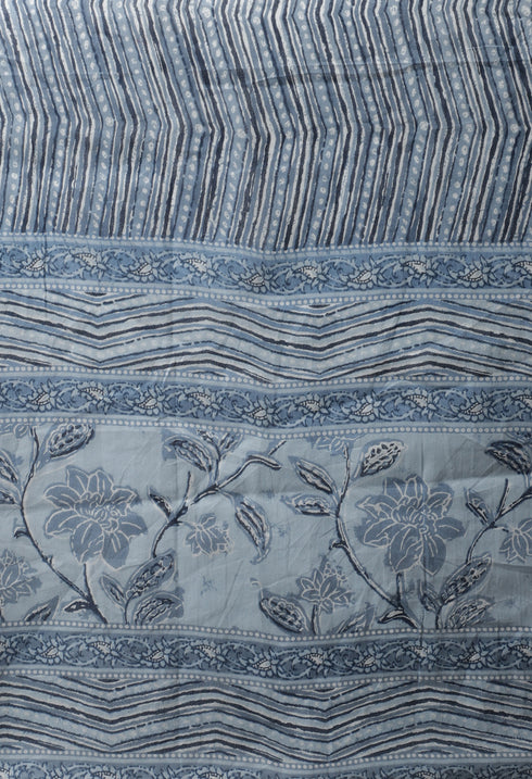 Pure Cotton Jaipuri Printed & Embroidered Kurta Set With Dupatta