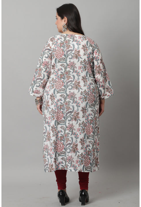 Pure Cambric Cotton Jaipuri Printed Kurti