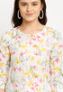 White Pure Cambric Cotton Jaipuri Printed Kurti