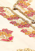 Off-White Chanderi Silk Embroidered Semi-Stitched Salwar Suit Material