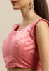 Off-White And Pink Organza Digital Floral Printed Traditional Saree