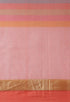 Light Pink kota Doria Cotton With Multicolored Striped Printed Traditional Saree