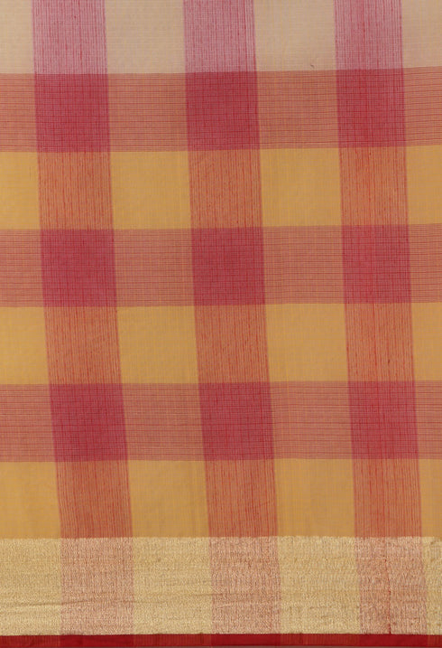 Multicolored kota Doria Cotton Printed Traditional Saree