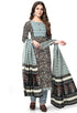 Multicolor Pure Cambric Cotton Jaipuri Printed Kurta Set With Dupatta