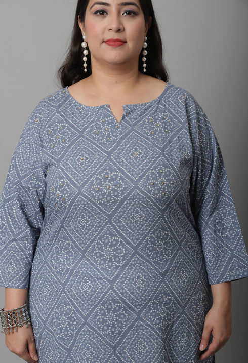 Pure Cambric Cotton Embroidered Kurta Set With Dupatta