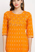 Orange Pure Cambric Cotton Floral Embroidered Kurta Set With Dupatta
