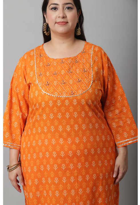 Pure Cambric Cotton Embroidered Kurta Set With Dupatta