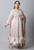 Pure Cambric Cotton Printed Plus Size Kurta Set With Dupatta