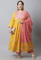 Pure Cambric Cotton Embroidered Plus Size Kurta Set With Dupatta