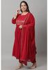 Rayon Embroidered Kurta Set With Dupatta