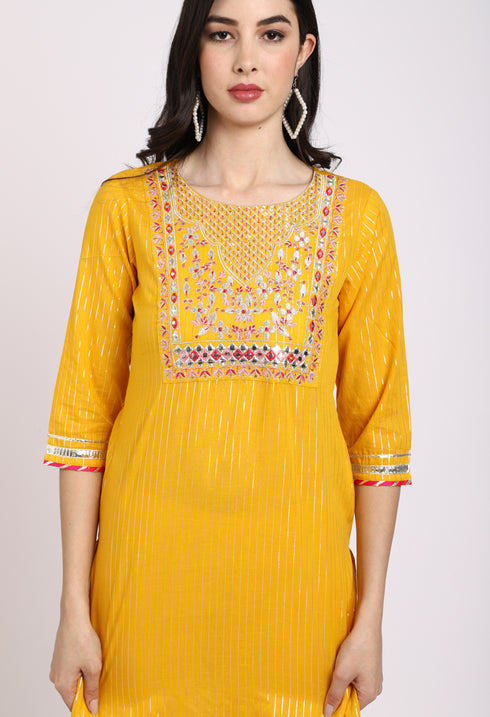 Rajnandini Pure Cotton Kurta Set With Dupatta