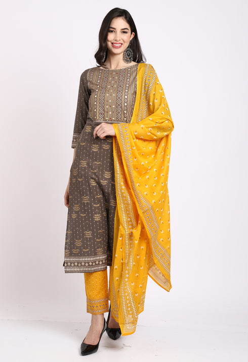 Rajnandini Pure Cotton Kurta Set With Dupatta
