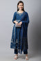 Rayon Slub Embroidered Kurta Set With Dupatta