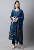 Rayon Slub Embroidered Kurta Set With Dupatta