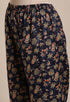Rajnandini Navy Blue Cotton Blend Printed Salwar Suit