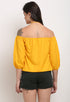 Yellow Polyester Solid Top