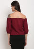 Wine Polyester Solid Top