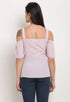 Light Purple Polyester Solid Top