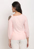 Light Pink Polyester Solid Top