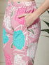 Pink Cotton Floral Printed Kurta With Pant
