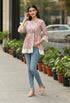 Cream Pure cotton Jaipuri Printed Short Top