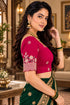 Pink Lycra Readymade Embroidered Blouse For Women