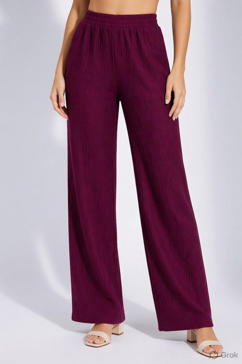 Wine Lycra Solid Oversized Strachable Coords Set