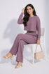 Pink Lycra Solid Oversized Strachable Coords Set