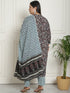 Multicolor Pure Cambric Cotton Printed Plus Size Kurta & Pant With Dupatta
