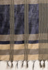 Blue And Beige Cotton Silk  Printed Traditional  Saree With Blouse Piece