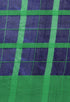 Navy Blue And Green Cotton Checks Printed Traditional  Saree With Blouse Piece