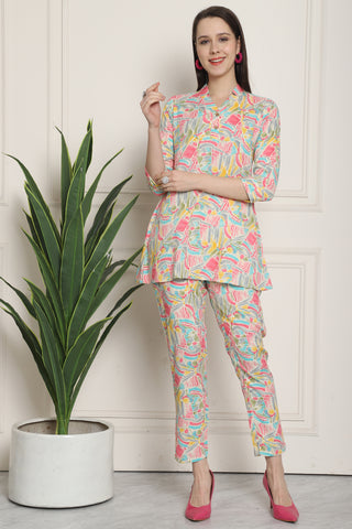 Rayon Floral Printed Co-ords Set