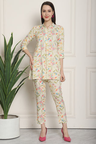 Rayon Floral Printed Co-ords Set