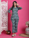 Sea Green Pure Cotton Floral Printed Co-ords