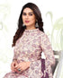 Beige Cotton Blend Printed Unstitched Salwar Suit Material