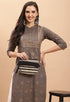 Grey Pure Cambric Cotton Kurti