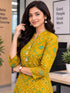 Olive Green Pure Cotton Bandhej Printed Kurti