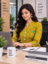 Olive Green Pure Cotton Bandhej Printed Kurti