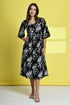 Classic Floral Harmony Pure Cotton Jaipuri Printed Western Dress
