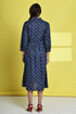 Blueberry Blossom Pure Cotton Jaipuri Printed Western Dress