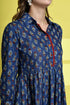 Blueberry Blossom Pure Cotton Jaipuri Printed Western Dress