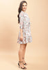 White Pure Cambric Cotton Jaipuri Printed Dress