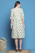 Off White Pure Cotton Jaipuri Printed Western Dress