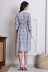 Grey Cotton Jaipuri Printed Western Dress