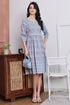 Grey Cotton Jaipuri Printed Western Dress