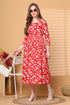 Women Red Pure Cotton Jaipuri Printed Western Dress