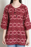 Magenta Cotton Tie Die Printed Tunic